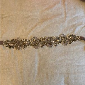 NWT Anthropologie grey/silver beaded belt